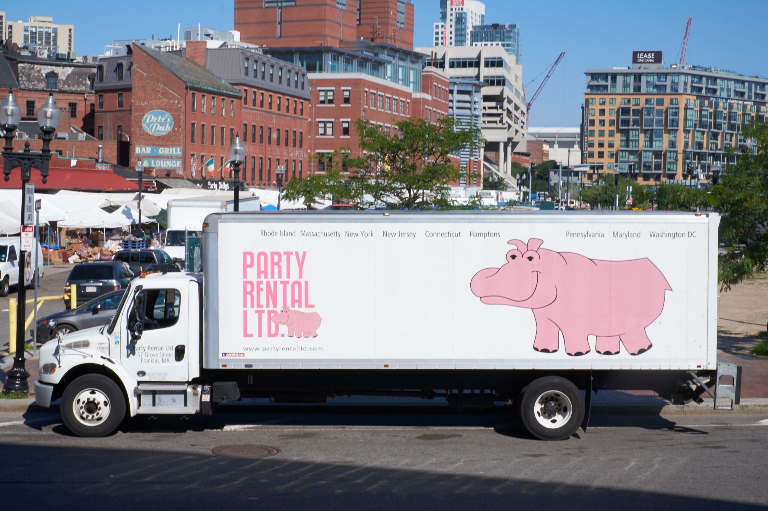 Party Rental Ltd. truck in Boston, Mass.