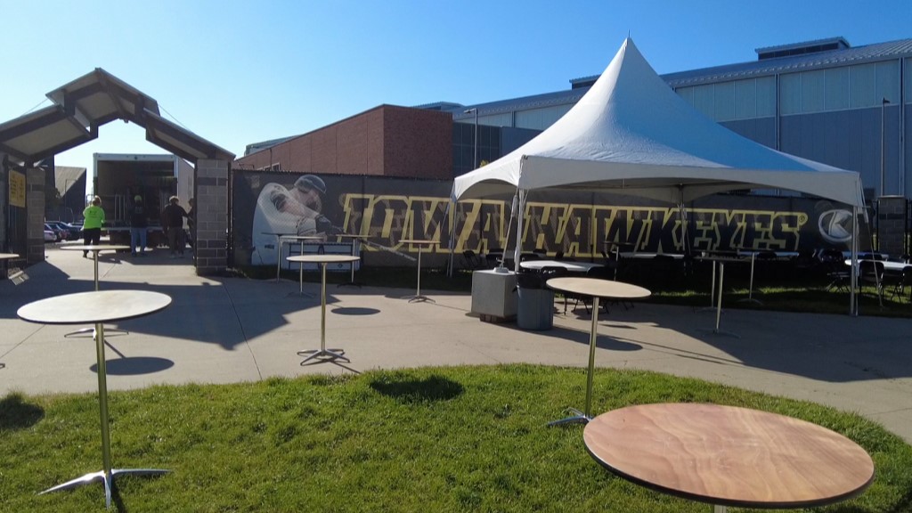 Tents and Tailgates R&D Events transforms Iowa baseball stadium into