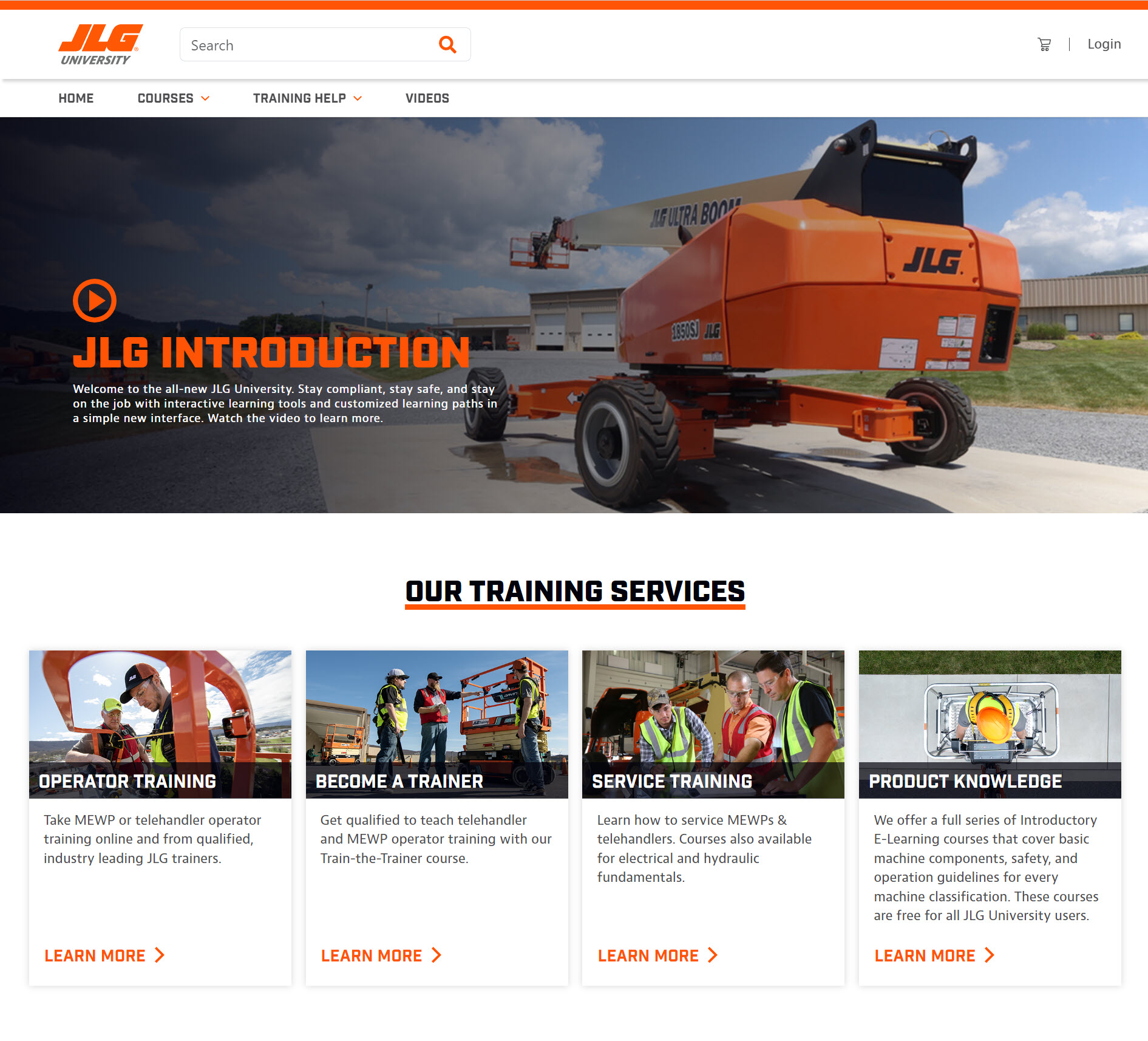 JLG unveils new JLG University learning platform Rental Management