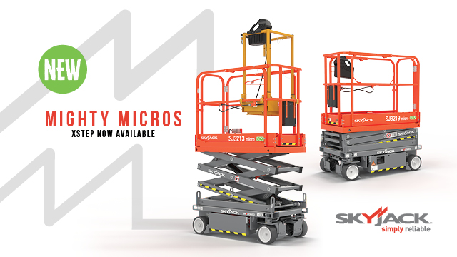 Skyjack Launches New XStep for Micro Scissor Line – Rental